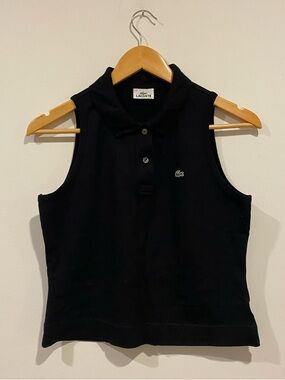 LACOSTE Collared Sleeveless Golf Shirt